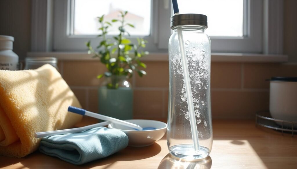 cleaning straw water bottles