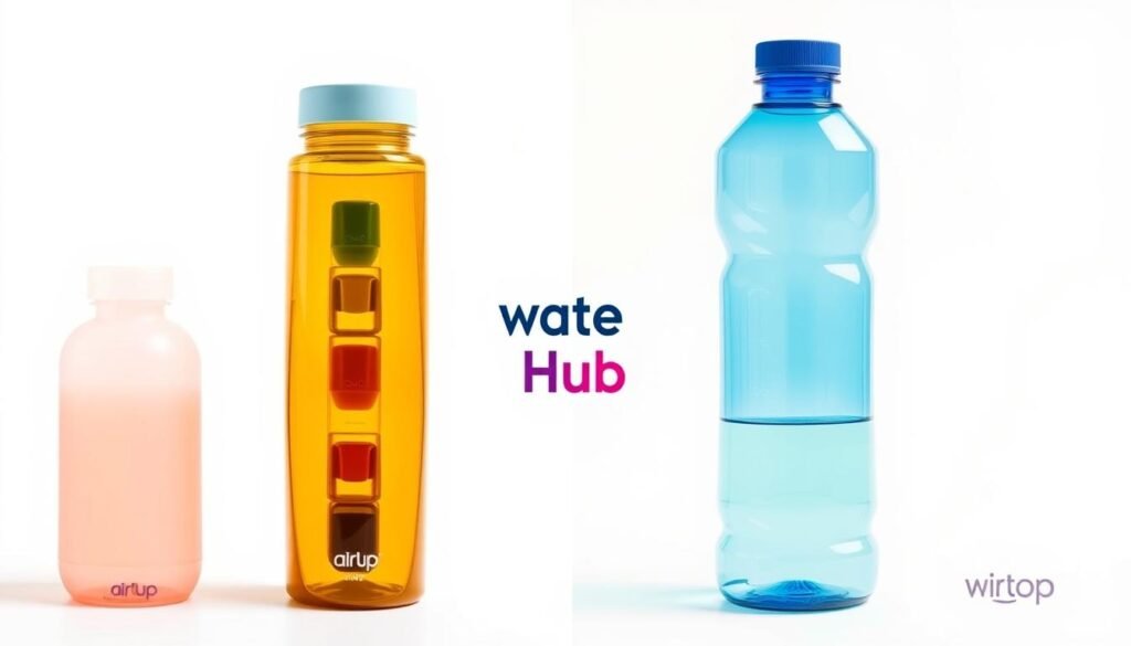 comparison of Air Up water bottles and traditional water bottles