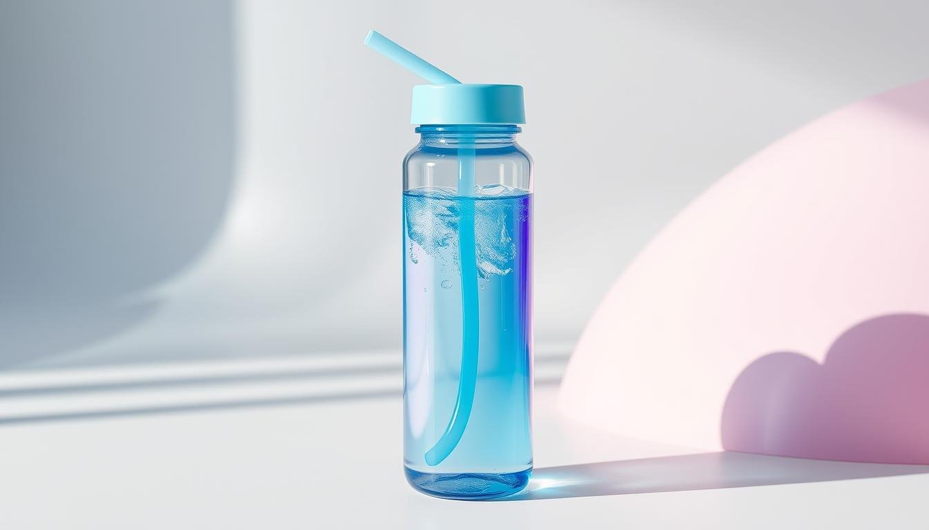 water bottle with straw