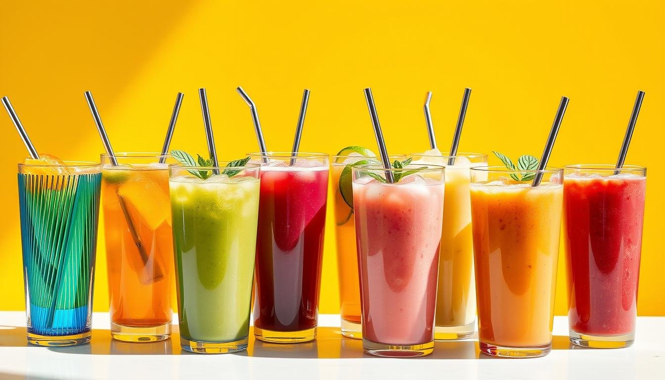 tumblers with metal straws