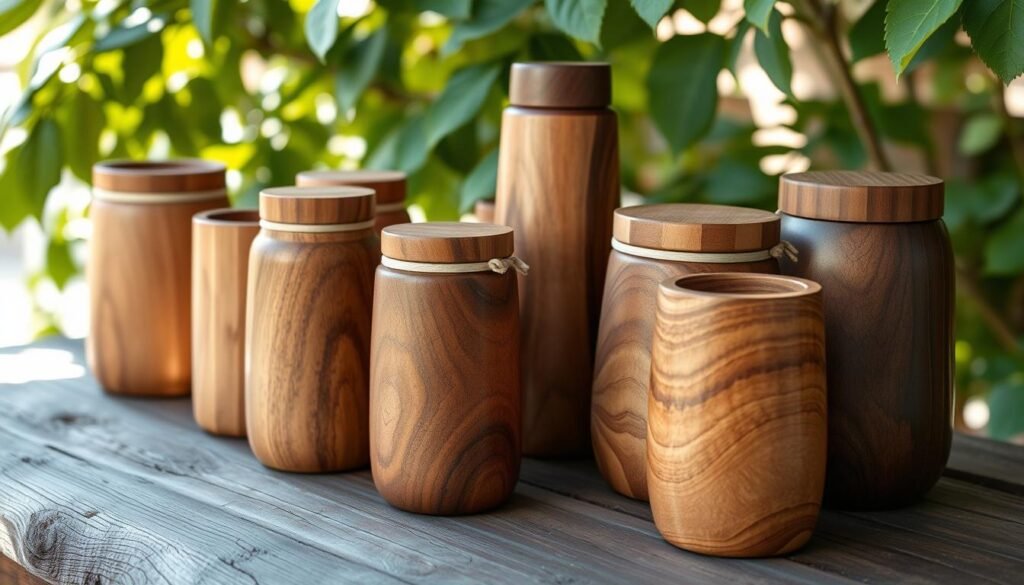 wooden drinking containers