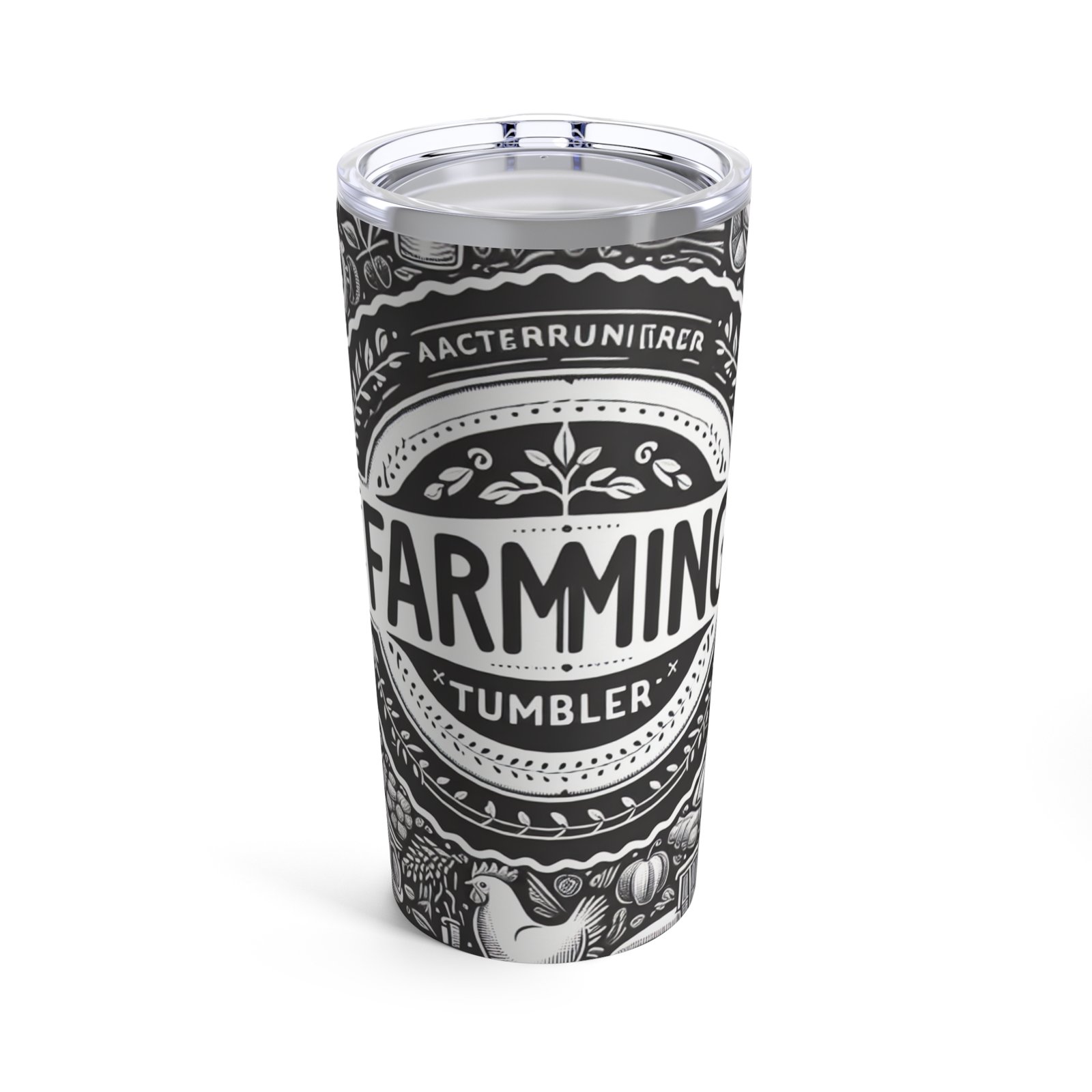Farming Tumbler 20oz with a spill-proof lid and double-wall insulation.